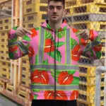 hi-vis-zip-hoodie-reflective-tapes-pink-neon-red-anthurium-custom-cdd33.webp