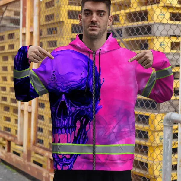 hi-vis-zip-hoodie-reflective-tapes-pink-violet-skull-custom-name-786a4.webp