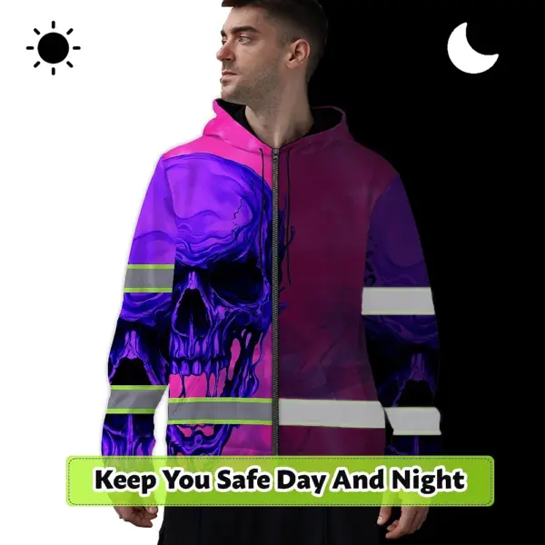 hi-vis-zip-hoodie-reflective-tapes-pink-violet-skull-custom-name-ff4d9.webp