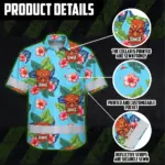 hi-vis-hawaiian-shirt-reflective-tapes-blue-tiki-flower-custom-name-a8028.webp