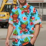 hi-vis-hawaiian-shirt-reflective-tapes-blue-tiki-flower-custom-name-bdf52.webp