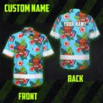 hi-vis-hawaiian-shirt-reflective-tapes-blue-tiki-flower-custom-name-e0cc2.webp