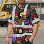 hi-vis-hawaiian-shirt-reflective-tapes-green-and-flower-tiki-custom-b4b75.webp