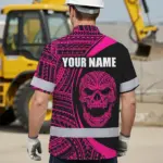 hi-vis-hawaiian-shirt-reflective-tapes-pink-neon-skull-custom-name-d2a27.webp