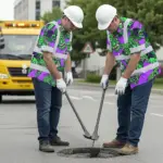 hi-vis-hawaiian-shirt-reflective-tapes-violet-green-tiki-custom-name-9e83c.webp