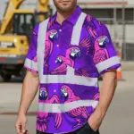hi-vis-hawaiian-shirt-reflective-tapes-violet-neon-pink-parrot-f4e11.webp