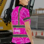 hi-vis-polo-shirt-reflective-tapes-pink-neon-and-white-flowers-01c5a.webp