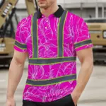 hi-vis-polo-shirt-reflective-tapes-pink-neon-and-white-flowers-b58f7.webp