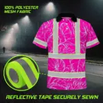 hi-vis-polo-shirt-reflective-tapes-pink-neon-and-white-flowers-da6a6.webp