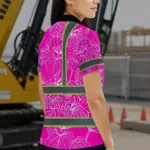 hi-vis-polo-shirt-reflective-tapes-pink-neon-flowers-custom-name-1fae4.webp