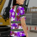 hi-vis-polo-shirt-reflective-tapes-violet-neon-flowers-custom-name-2c5e6.webp