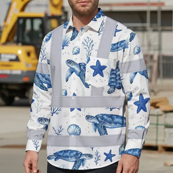 hi-vis-hawaiian-long-sleeve-shirt-reflective-tapes-blue-flowers-90d74.webp