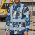 hi-vis-hawaiian-long-sleeve-shirt-reflective-tapes-blue-flowers-b4440.webp