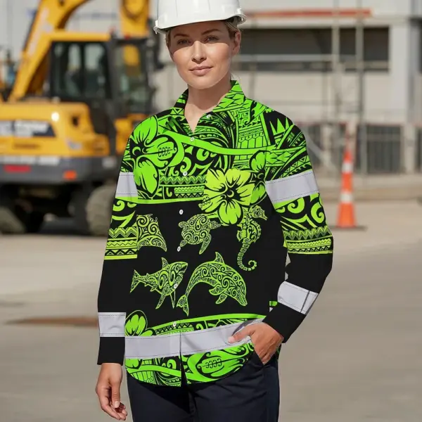 hi-vis-hawaiian-long-sleeve-shirt-reflective-tapes-green-neon-ca499.webp