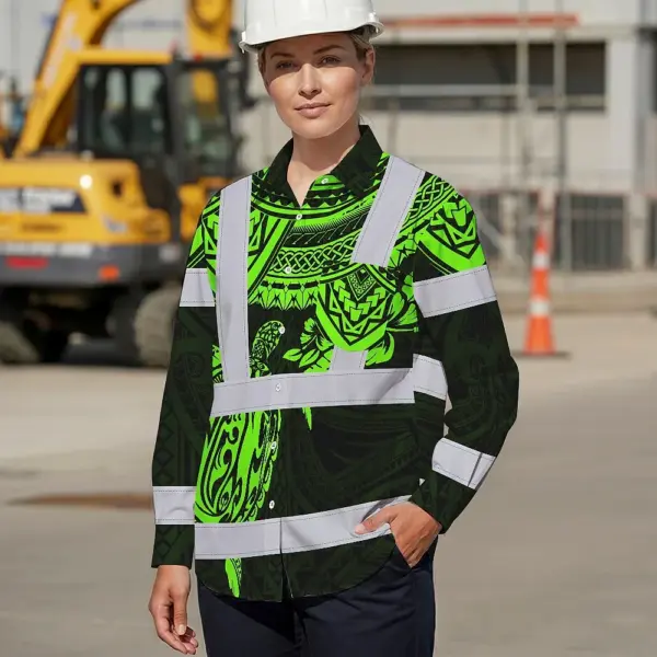 hi-vis-hawaiian-long-sleeve-shirt-reflective-tapes-green-turtle-f30e7.webp