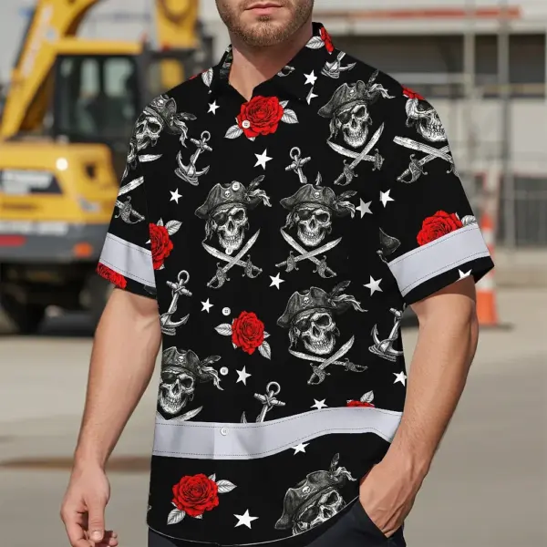 hi-vis-hawaiian-shirt-reflective-tapes-black-red-flower-skull-boat-d3cab.webp