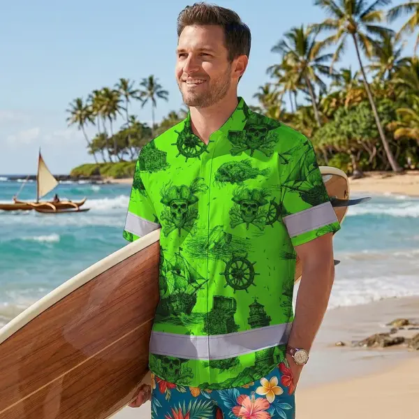 hi-vis-hawaiian-shirt-reflective-tapes-black-skull-boat-custom-name-735f8.webp