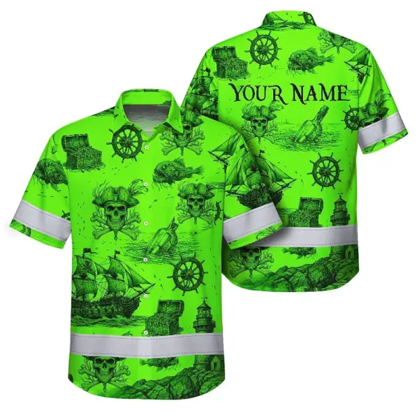 hi-vis-hawaiian-shirt-reflective-tapes-black-skull-boat-custom-name-878f4.webp