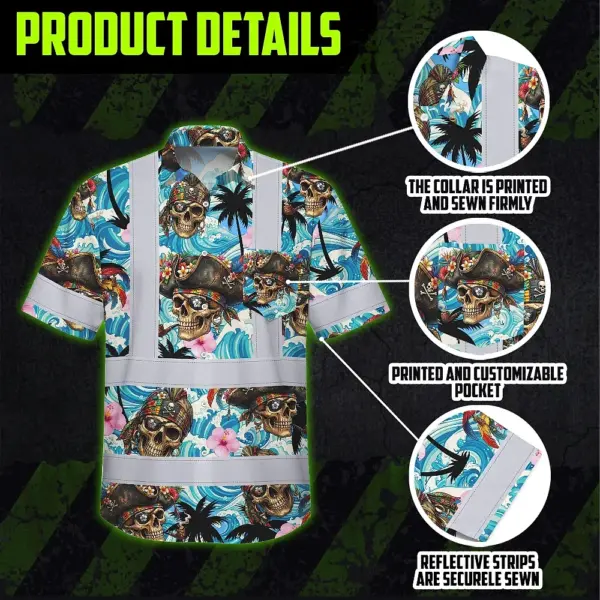 hi-vis-hawaiian-shirt-reflective-tapes-blue-flower-skull-boat-custom-6f760.webp
