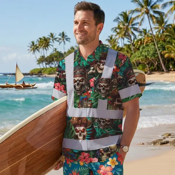 hi-vis-hawaiian-shirt-reflective-tapes-flower-skull-boat-custom-name-2eb4a.webp