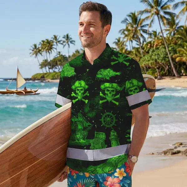 hi-vis-hawaiian-shirt-reflective-tapes-green-skull-boat-custom-name-570a4.webp