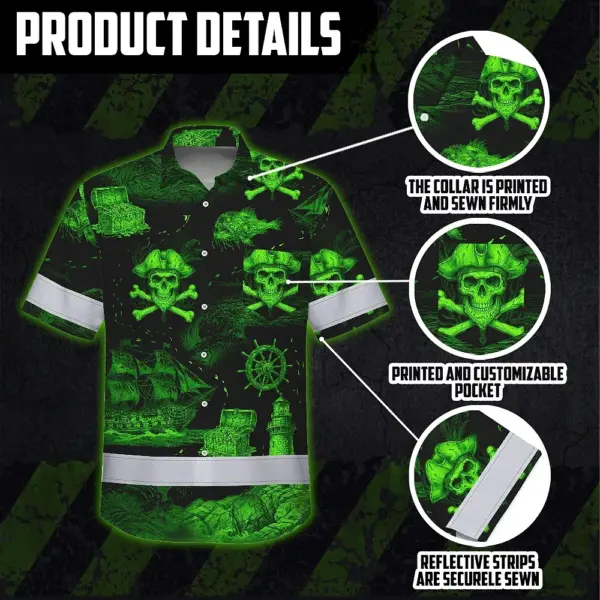 hi-vis-hawaiian-shirt-reflective-tapes-green-skull-boat-custom-name-af641.webp