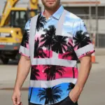hi-vis-hawaiian-shirt-reflective-tapes-pink-blue-coconut-tree-custom-6396f.webp