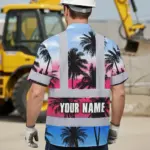 hi-vis-hawaiian-shirt-reflective-tapes-pink-blue-coconut-tree-custom-b0e77.webp