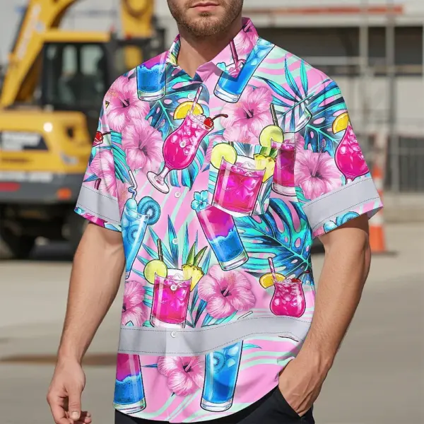 hi-vis-hawaiian-shirt-reflective-tapes-pink-blue-flower-drink-c683f.webp