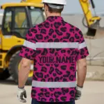hi-vis-hawaiian-shirt-reflective-tapes-pink-leopard-custom-name-a1707.webp