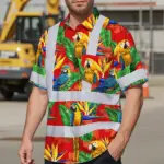 hi-vis-hawaiian-shirt-reflective-tapes-red-neon-parrot-hawaii-custom-c5710.webp