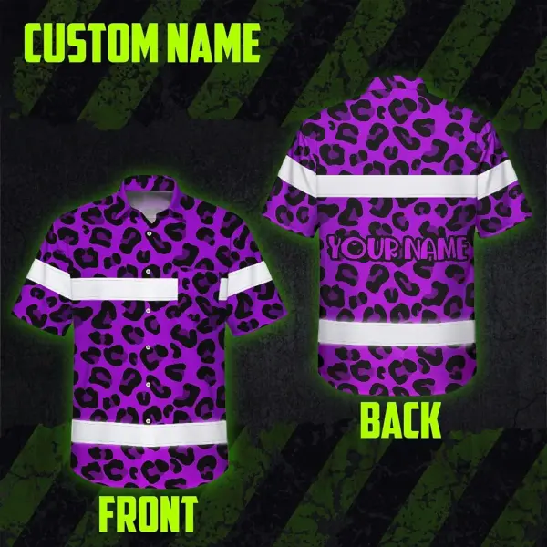 hi-vis-hawaiian-shirt-reflective-tapes-violet-leopard-custom-name-15f4b.webp