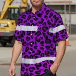 hi-vis-hawaiian-shirt-reflective-tapes-violet-leopard-custom-name-487af.webp