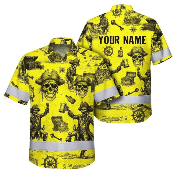 hi-vis-hawaiian-shirt-reflective-tapes-yellow-skull-boat-custom-name-ec112.webp