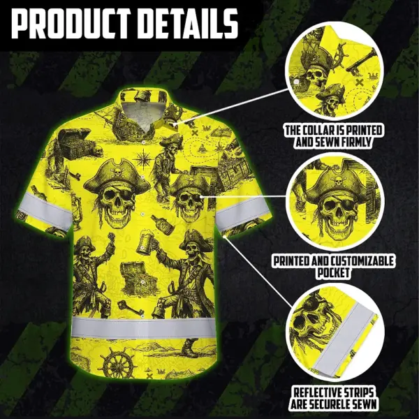 hi-vis-hawaiian-shirt-reflective-tapes-yellow-skull-boat-custom-name-ec477.webp