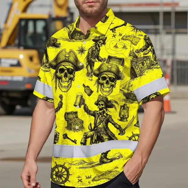 hi-vis-hawaiian-shirt-reflective-tapes-yellow-skull-boat-custom-name-f2a8e.webp