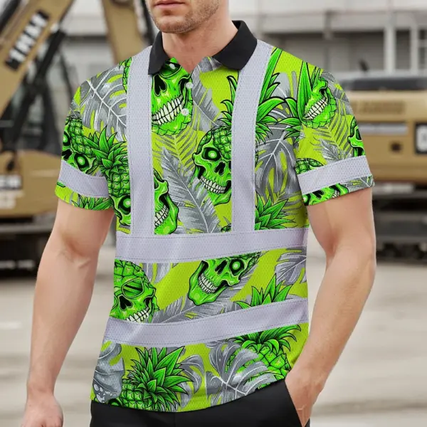 hi-vis-polo-shirt-reflective-tapes-green-neon-grey-skull-pineapple-8cbd0.webp