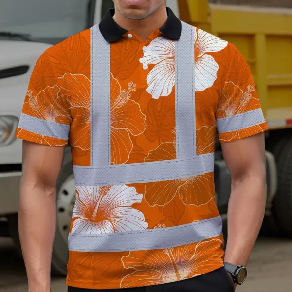 hi-vis-polo-shirt-reflective-tapes-orange-white-flowers-custom-name-66eaf.webp