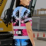 hi-vis-polo-shirt-reflective-tapes-pink-blue-coconut-tree-custom-933e4.webp