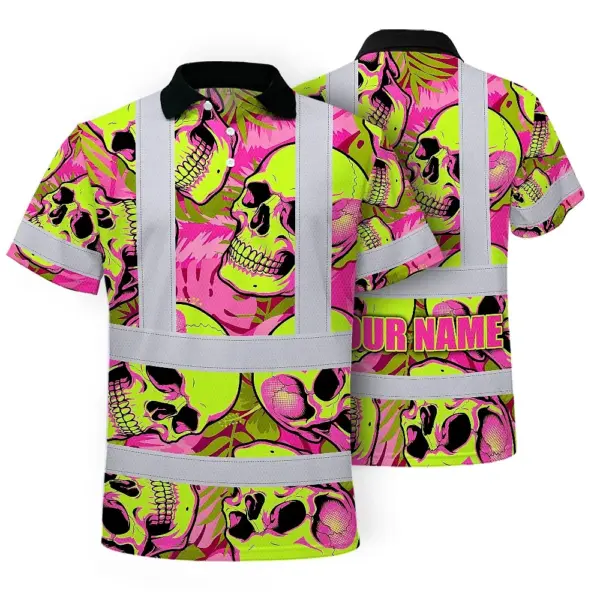 hi-vis-polo-shirt-reflective-tapes-pink-neon-lime-skull-custom-name-6f4b9.webp