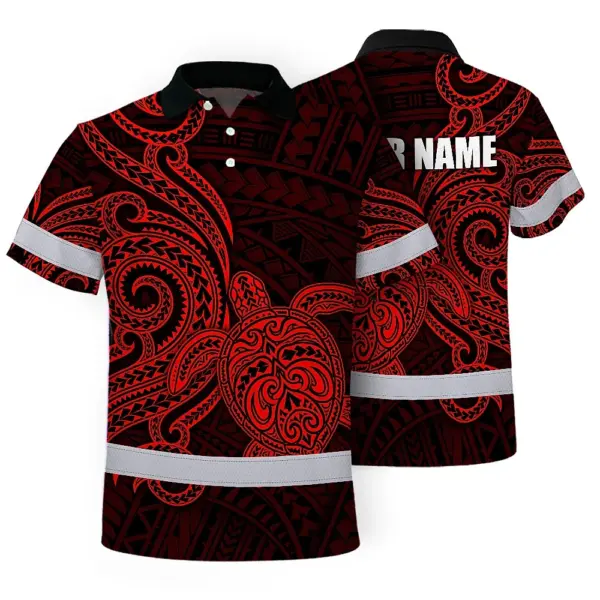 hi-vis-polo-shirt-reflective-tapes-red-neon-polynesian-custom-name-c09f2.webp
