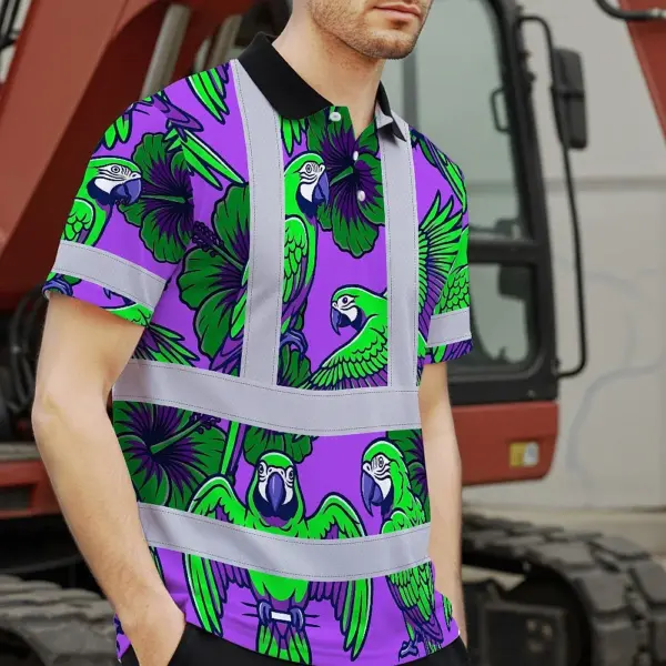 hi-vis-polo-shirt-reflective-tapes-violet-green-parrot-custom-name-0b393.webp
