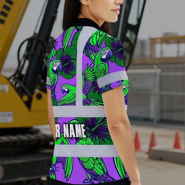 hi-vis-polo-shirt-reflective-tapes-violet-green-parrot-custom-name-55cca.webp