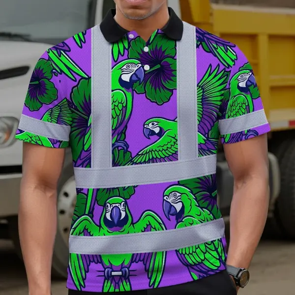 hi-vis-polo-shirt-reflective-tapes-violet-green-parrot-custom-name-96954.webp