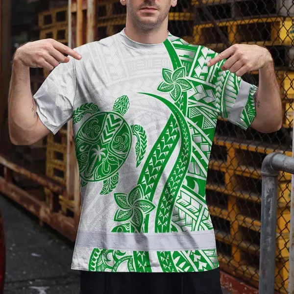 hi-vis-shirt-reflective-tapes-dark-green-neon-polynesian-turtle-ff690.webp