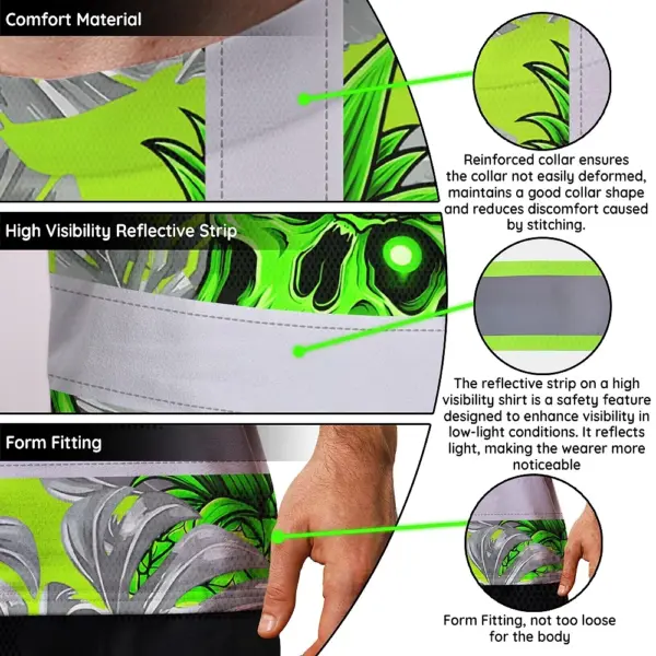 hi-vis-shirt-reflective-tapes-green-neon-grey-skull-pineapple-custom-81af6.webp