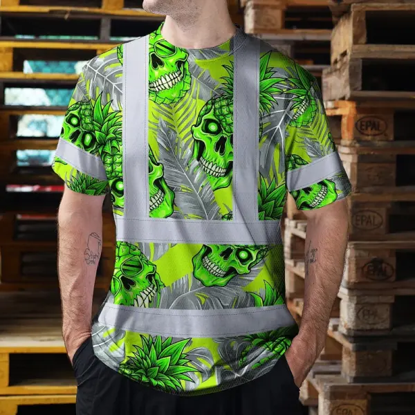 hi-vis-shirt-reflective-tapes-green-neon-grey-skull-pineapple-custom-b94a5.webp
