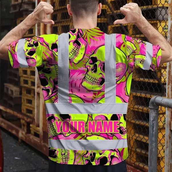 hi-vis-shirt-reflective-tapes-pink-neon-lime-skull-custom-name-3aacc.webp