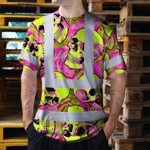 hi-vis-shirt-reflective-tapes-pink-neon-lime-skull-custom-name-d6835.webp