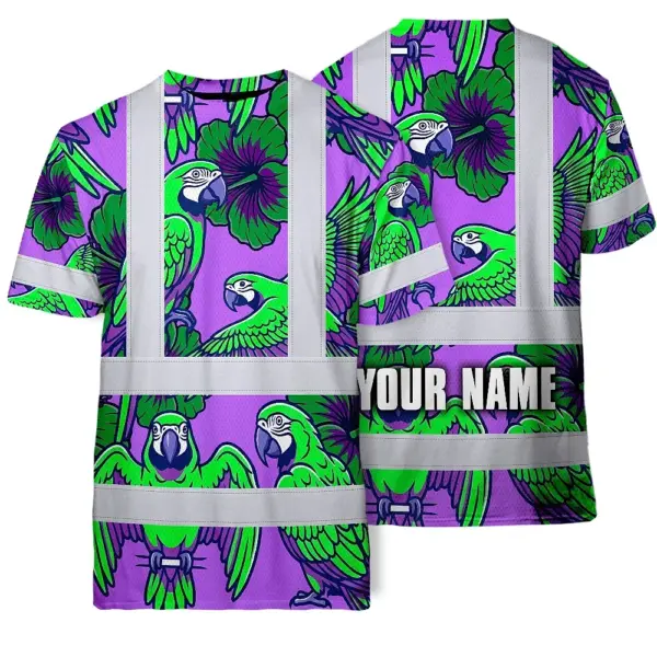 hi-vis-shirt-reflective-tapes-violet-green-parrot-custom-name-safety-8e200.webp